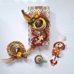 Assortment of Vintage Japanese Traditional Holiday Decorations